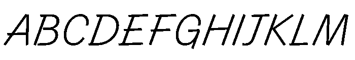 Control Cursive Light Font UPPERCASE
