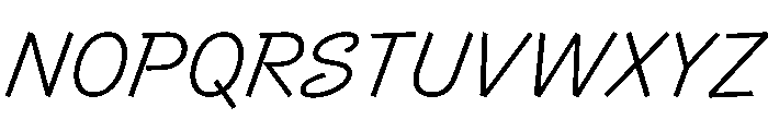 Control Cursive Light Font UPPERCASE
