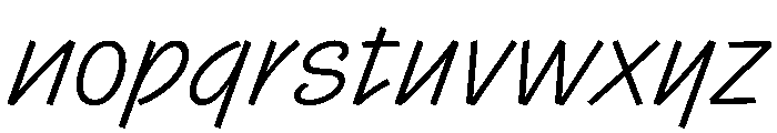 Control Cursive Light Font LOWERCASE