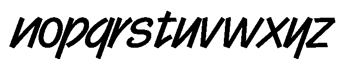 Control Cursive Regular TNT Font LOWERCASE