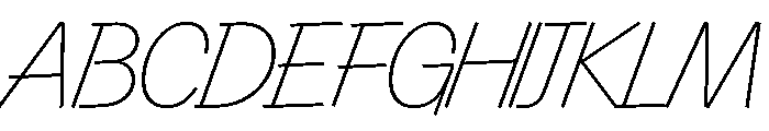 Control Cursive Thin TNT Font UPPERCASE