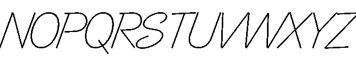 Control Cursive Thin TNT Font UPPERCASE