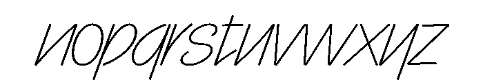 Control Cursive Thin TNT Font LOWERCASE
