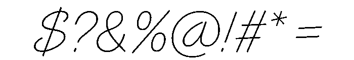 Control Cursive Thin Font OTHER CHARS