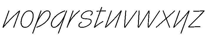 Control Cursive Thin Font LOWERCASE