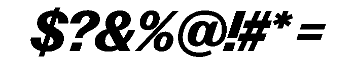 Control Italic Bold TNT Font OTHER CHARS
