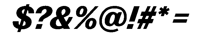 Control Italic Bold Font OTHER CHARS