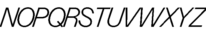 Control Italic Light TNT Font UPPERCASE