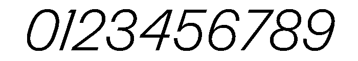 Control Italic Light Font OTHER CHARS