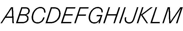 Control Italic Light Font UPPERCASE