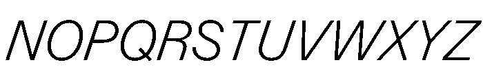 Control Italic Light Font UPPERCASE