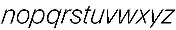 Control Italic Light Font LOWERCASE