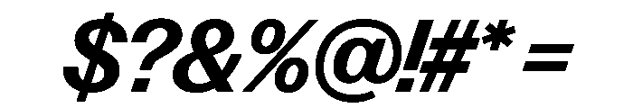 Control Italic Medium TNT Font OTHER CHARS