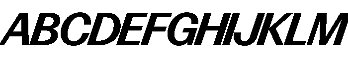Control Italic Medium TNT Font UPPERCASE
