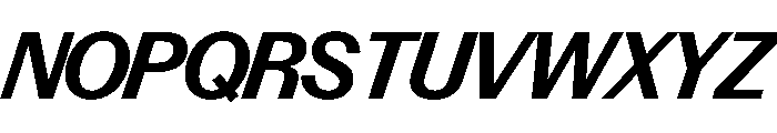 Control Italic Medium TNT Font UPPERCASE