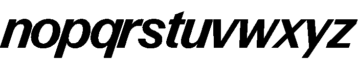 Control Italic Medium TNT Font LOWERCASE