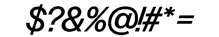 Control Italic Regular TNT Font OTHER CHARS