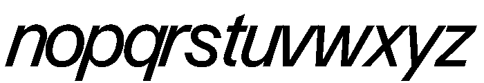 Control Italic Regular TNT Font LOWERCASE