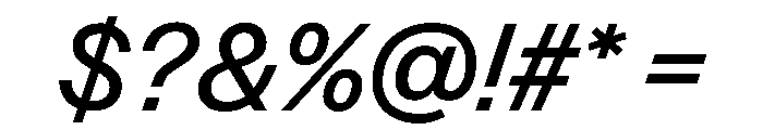 Control Italic Regular Font OTHER CHARS