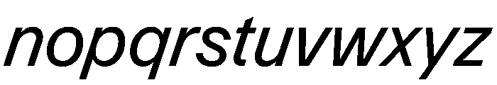 Control Italic Regular Font LOWERCASE
