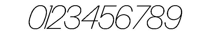 Control Italic Thin TNT Font OTHER CHARS