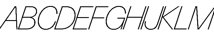 Control Italic Thin TNT Font UPPERCASE