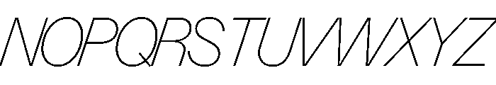 Control Italic Thin TNT Font UPPERCASE