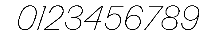 Control Italic Thin Font OTHER CHARS