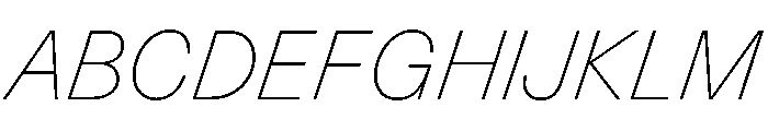 Control Italic Thin Font UPPERCASE