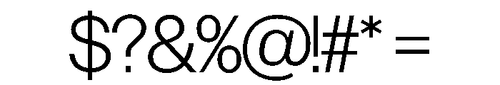 Control Upright Light TNT Font OTHER CHARS