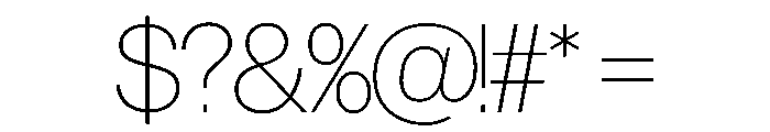Control Upright Thin TNT Font OTHER CHARS