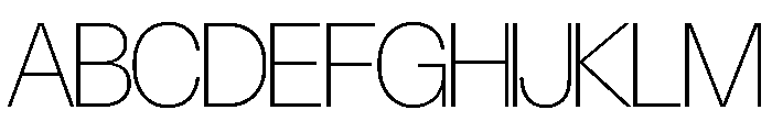 Control Upright Thin TNT Font UPPERCASE
