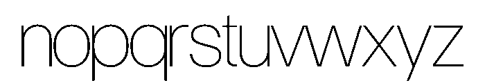 Control Upright Thin TNT Font LOWERCASE