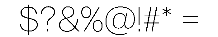Control Upright Thin Font OTHER CHARS