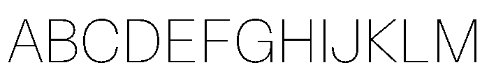 Control Upright Thin Font UPPERCASE