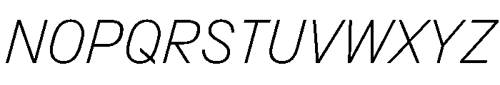 Copy ThinItalic Font UPPERCASE
