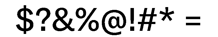 Copyright Mass Driver B.V 106 Font OTHER CHARS