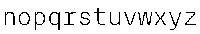 Copyright Mass Driver B.V 171 Font LOWERCASE