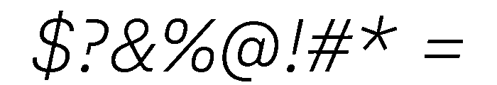 Copyright Mass Driver B.V 216 Font OTHER CHARS