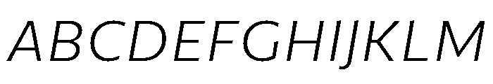 CormacNeue ExtraLightItalic Font UPPERCASE