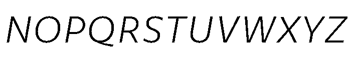 CormacNeue ExtraLightItalic Font UPPERCASE