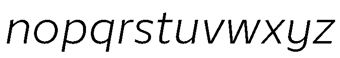CormacNeue ExtraLightItalic Font LOWERCASE