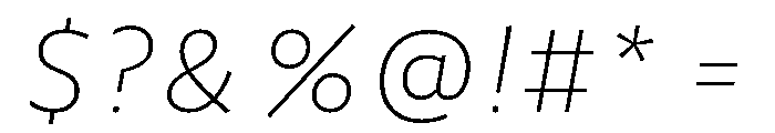 CormacNeue ExtraThinItalic Font OTHER CHARS