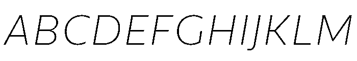 CormacNeue ExtraThinItalic Font UPPERCASE
