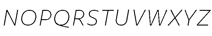 CormacNeue ExtraThinItalic Font UPPERCASE