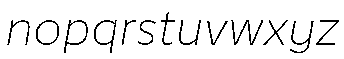 CormacNeue ExtraThinItalic Font LOWERCASE