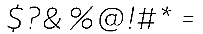 CormacNeue ThinItalic Font OTHER CHARS