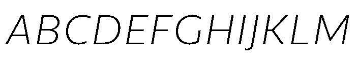 CormacNeue ThinItalic Font UPPERCASE
