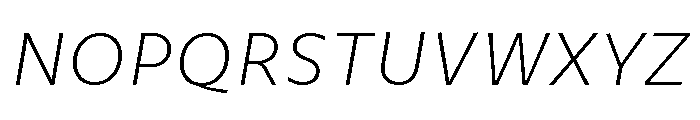CormacNeue ThinItalic Font UPPERCASE