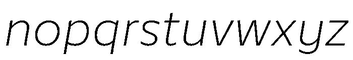 CormacNeue ThinItalic Font LOWERCASE